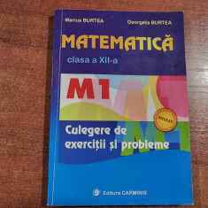 Matematica clasa a XII a M1.Culegere de exercitii si probleme-M.Burtea,G.Burtea