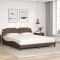 vidaXL Cadru de pat cu tăblie, maro, 180x200 cm, piele ecologică 3208200