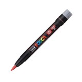 Marker cu varf tip pensula UNI Posca Brush PCF-350,rosu