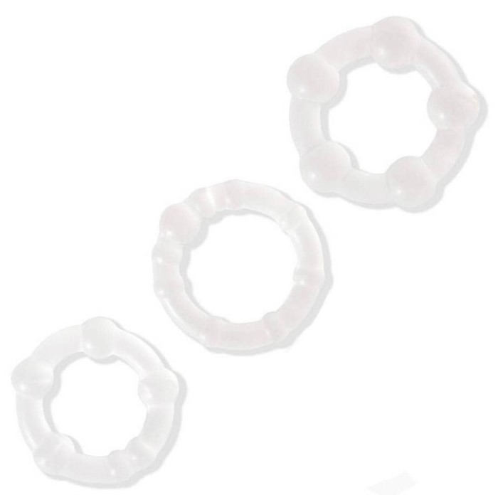 Set 3 Inele Penis, Transparent