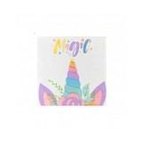 Set 10 servetele Magic unicorn 33x33 cm