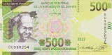 Bancnota Guineea 500 Franci 2022 - PNew UNC