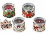 Set 4 lumanari parfumate Craciun multiarome &Oslash; 7,5 cm x 6 H