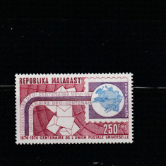 Madagascar 1974-Centenar U.P.U.,dantelat,MNH,Mi.716