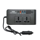 Invertor auto 12V-220V 200W cu USB, USB-C PD si iesire dubla AC