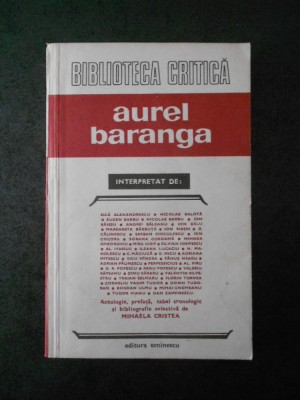 BIBLIOTECA CRITICA. AUREL BARAGA foto