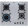 Plita incorporabila Electrolux KGU643723Z, Gaz, 4 arzatoare, Aprindere electrica, Dispozitiv siguranta, Gratare fonta, 60 cm, Inox