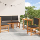 Gossi set mobilier de gradina cu perne, 4 piese, lemn masiv de acacia