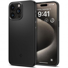 Husa Spigen Thin Fit pentru Apple iPhone 15 Pro Max Negru