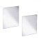Oglinzi Decorative Dreptunghiulare, Set 2 Bucăți, Sticlă, Dimensiuni 21x30cm