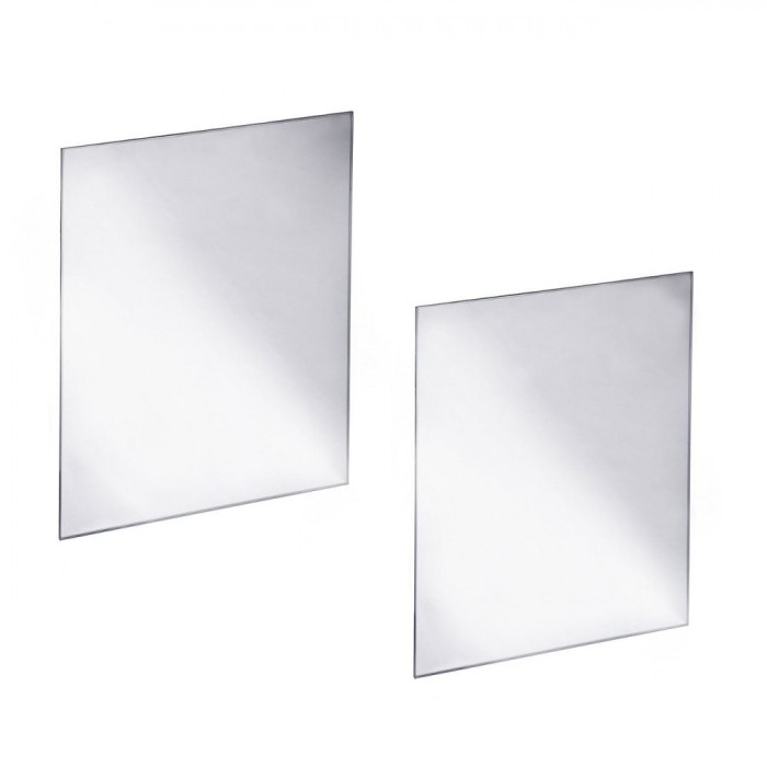 Oglinzi Decorative Dreptunghiulare, Set 2 Bucăți, Sticlă, Dimensiuni 21x30cm