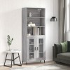 VidaXL Dulap &icirc;nalt, gri sonoma, 69,5x34x180 cm, lemn compozit