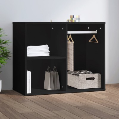 vidaXL Dulap de dressing, negru, 80x40x65 cm, lemn compozit foto