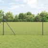 Gossi gard din sarma sudata cu 13 stalpi gri 1.4x25 m otel