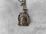 Argint MEDALION FECIOARA MARIA 1900 FRANTA manopera EXCEPTIONALA pe Lant argint