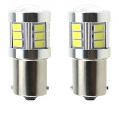 Set 2 leduri p21w ba15s lupa, lumina alba 6000k ,9v-30v