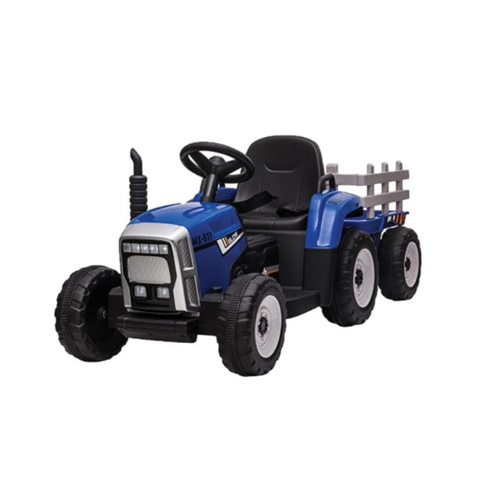 Mini tractor electric cu remorca, 12V, 2 motoare, 3-8km/h, Mp3 Player, lumini, telecomanda Bluetooth AutoDrive ProParts