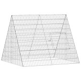 Cumpara ieftin Tarc tip Cusca pentru Pui sau Alte Animale Mici, 110x100x85 cm, Otel Galvanizat Argintiu