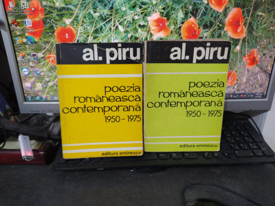 Al. Piru, Poezia rom&amp;acirc;nească contemporană 1950-1975, Eminescu, București 1975 176 foto