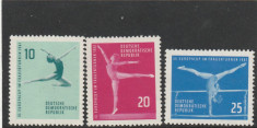 Germania DDR 1961-Sport,Gimnastica ,serie 3 valori,dant.,MNH,Mi.827-829 foto