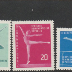 Germania DDR 1961-Sport,Gimnastica ,serie 3 valori,dant.,MNH,Mi.827-829