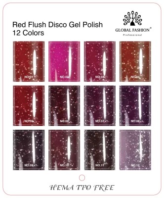 Ojă semipermanentă Red Flush Disco 8 ml, 01 foto