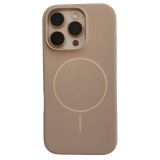 Cumpara ieftin Husa Iphone 15 PRO cu MagSafe - Silicon, interior catifelat, design Minimalist, Maro cappuccino Apple