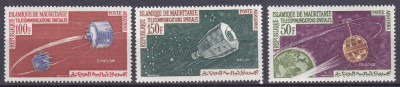 DB1 Cosmos Telecomunicatii Spatiale Mauritania 1963 - 1964 3 v. MNH foto