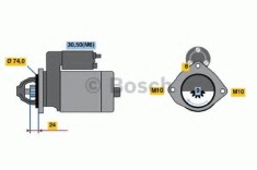 Starter BMW Seria 1 (E87) (2003 - 2013) BOSCH 0 986 021 230