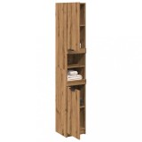vidaXL Dulap de baie, stejar artizanal, 32x34x188,5 cm, lemn prelucrat