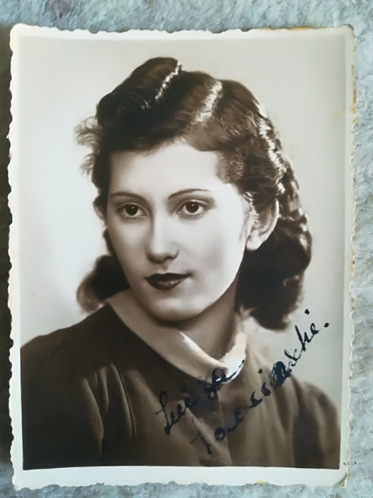 Foto LUIZA IARCINSCHI anii 30-40 Opera Romana Bucuresti semnatura 8,5 x 6,5 cm