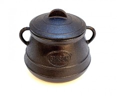 Mini Oala din fonta, turnata, cu capac, 0.2 litri, gatit profesional, Guison, GRC91501