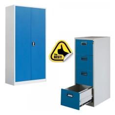 SET: CLASIFICATOR METALIC + FISET METALIC ASAMBLAT sertare/usi albastre, PLUS
