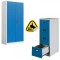 SET: CLASIFICATOR METALIC + FISET METALIC ASAMBLAT sertare/usi albastre, PLUS