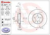 BREMBO 09.D571.11 PRIME LINE - UV Coated Disc frana