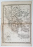 HARTA ' GRECE ANCIENNE ' , par C.V. MONIN , 1839