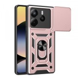 Husa pentru Xiaomi Redmi Note 14 4G (Standard), Techsuit, CamShield, Roz