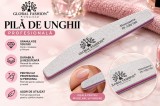 Set de 5 unități: Pila unghii Global Fashion, semiluna, gri, granulatie 100/180
