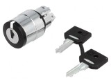 Comutator Rotativ cu Cheie 22mm 2 Poziții Negru ZB4BG02