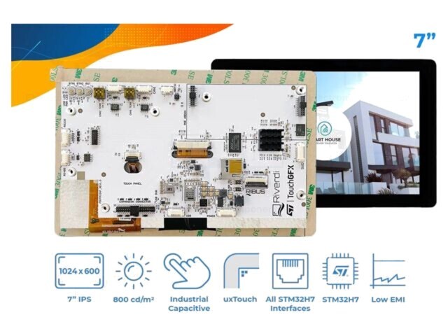 Afişaj TFT 7&quot; 1024x600 LED Riverdi RGB