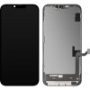 Display cu Touchscreen MP compatibil cu Apple iPhone 14 Plus, cu Rama, Versiune Soft OLED FHD IC Movable, Negru