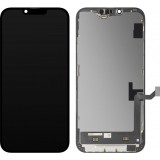 Display cu Touchscreen MP compatibil cu Apple iPhone 14 Plus, cu Rama, Versiune Soft OLED FHD IC Movable, Negru