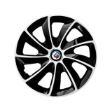 Set 4 Capace Roti potrivite jantelor de 16 inch, pentru BMW Nou, model Stig Extra Black &amp; White
