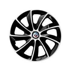 Set 4 Capace Roti potrivite jantelor de 14 inch, pentru BMW Nou, model Stig Extra Black &amp; White