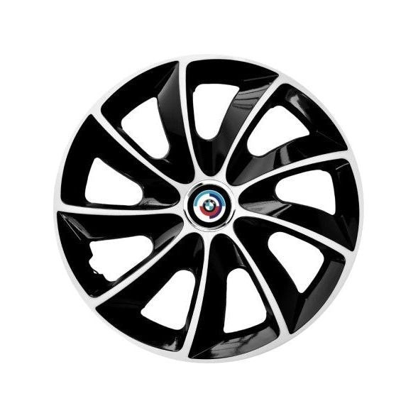 Set 4 Capace Roti 14 inch (R14) Compatibile Cu BMW Nou, model Stig Black &amp; White