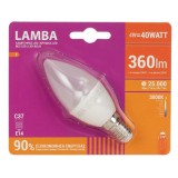 Bec LED E14 4W, C37, Alb Cald, 3000K, 360 Lumeni, 25.000 Ore, 1 Buc, CMCLASS