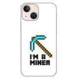 Husa compatibila cu Apple iPhone 13 Mini Silicon Gel Tpu Model Minecraft Miner