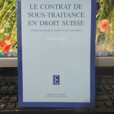 Francois Chaix, Le contrat de sous-traitance en droit suisse, Basel 1995, 065