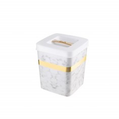 Cutie depozitare eleganta, Pufo White, 13 x 10 cm, alb