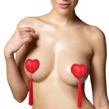 Red Heart Nipple Pasties, Lovetoy, Rosu, S-L